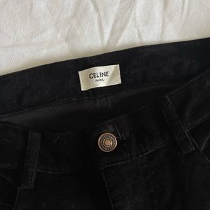 CELINE black Velvet Dylan Pant